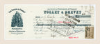 1909 antique French bill of exchange by Tollet & Drevet Lyon with illustrated industrial letterhead and banking stamps