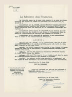 1958 Belgian Ministry of Finance ministerial decree placing Alexis Theodore Camille Dubois on special mission leave for service in the European Economic Community