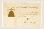Original 1903 French antique postcard depicting the Tiara of Saitaphernes in gold embossing, with handwritten correspondence dated June 7, 1903.