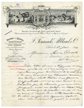 1896 Fourcade Ablard & Cie French marble trade letter from Paris