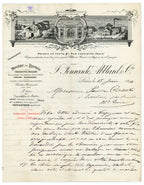 1896 Fourcade Ablard & Cie French marble trade letter from Paris