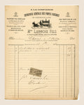 1896 Laroche Fils French funeral services invoice from Chalon-sur-Saône
