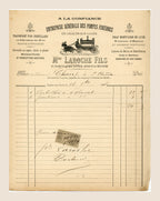 1896 Laroche Fils French funeral services invoice from Chalon-sur-Saône