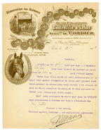 1907 French veterinary trade letter with decorative animal-feed letterhead