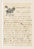 1924 French Military Aviation Letter – Basse-Yutz – Henri Bourguignon