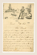 1912 French Naval Letter – Lorient – Illustrated “Marine” Stationery