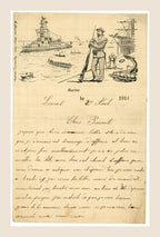 1912 French Naval Letter – Lorient – Illustrated “Marine” Stationery
