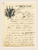 Early 20th Century French Military Letter – Le Foyer du Soldat, Camp de Sathonay