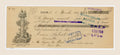 1902 French bill of exchange from Lyon with À la Licorne unicorn letterhead, handwritten entries and historic bank stamps