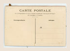 Unwritten reverse of a French antique postcard with Carte Postale, Correspondance and Adresse headings, age toning and scattered small spots.