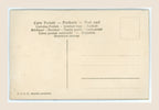 Reverse of an antique postcard with multilingual postal headings, a divided address section, D.R.G.M. marking, faint pencil traces and age-related spotting.