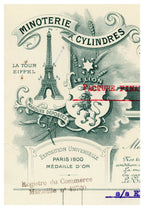 Illustrated Cat & Olivier flour mill letterhead with Eiffel Tower and lion emblem, Marseille 1929