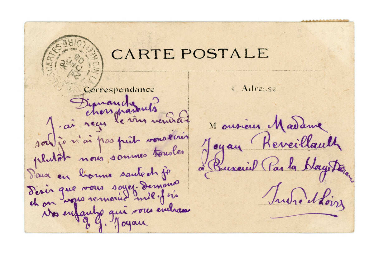 Paris Vécu – Aux Champs-Élysées, La Voiture aux Chèvres – Antique French Postcard