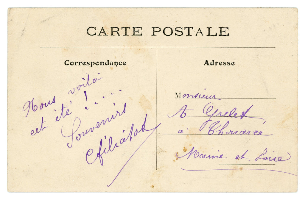 Paris Vécu – Modern Style, Early Automobile in Paris – Antique French Postcard