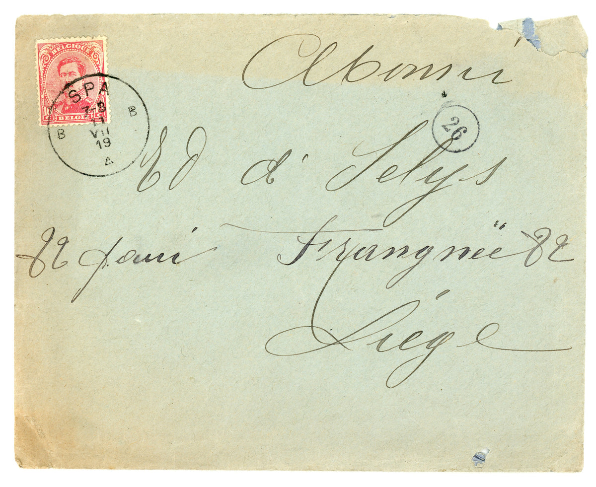 1919 English Tailor Invoice from Spa – P. Slangen – Selys Longchamps Archive