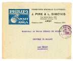 1921 Electrical Installation Letter & Philips Envelope – Selys Longchamps Archive