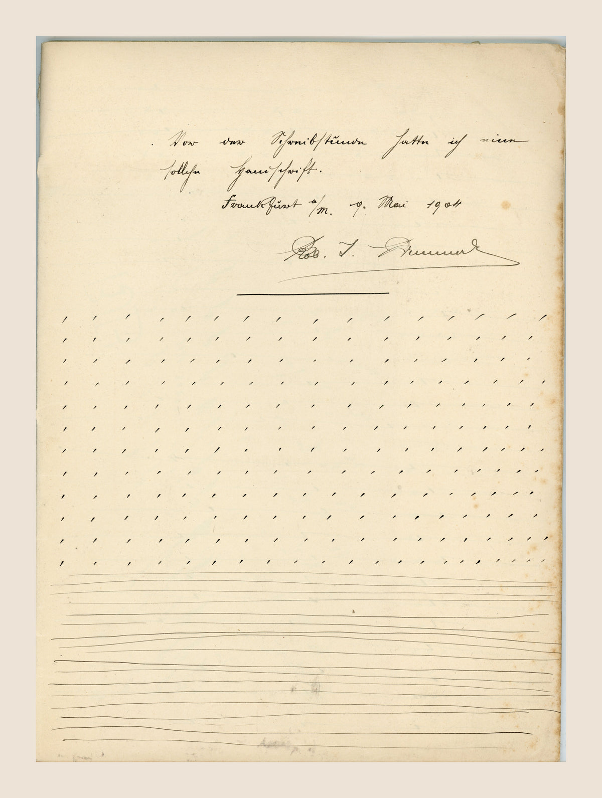 1904 German Calligraphy Exercise Book – Gander Writing Method – Frankfurt