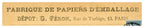 Close-up of G. Féron illustrated letterhead, Fabrique de Papiers d’Emballage, Paris, 1899