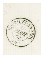 French postal cancellation on Maison Groult business correspondence, Paris 1862