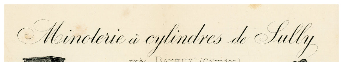 Illustrated letterhead of the Minoterie de Sully flour mill near Bayeux, 1901