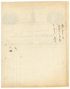 Reverse of antique J. Zacherl & Cie commercial tea correspondence, Paris 1869