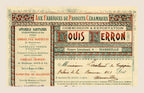 Polychrome Louis Perron ceramic products letterhead, Marseille 1898