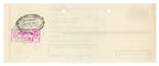 Reverse of French bill of exchange with fiscal markings, 1957