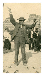 Paris Vécu – Bird Charmer at the Tuileries – Antique French Postcard
