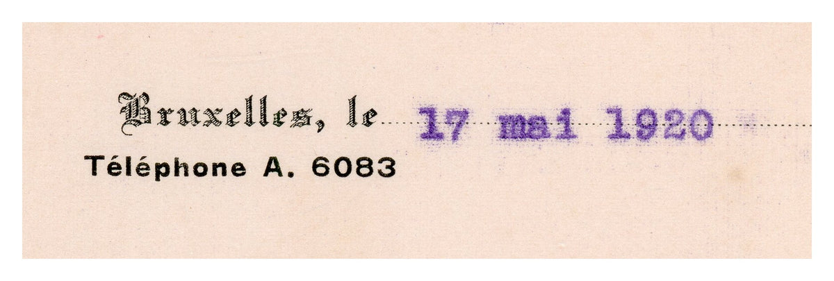 1920 Géonafte Geological & Petroleum Company Letter – Selys Longchamps Archive