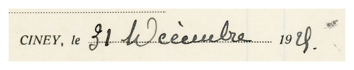 1928 Construction Materials Account – Joseph Degesves Ciney – Selys Longchamps Archive