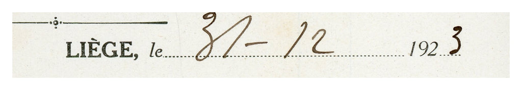 1923 Bouhon Frères Saddlery Invoice – Selys Longchamps Archive