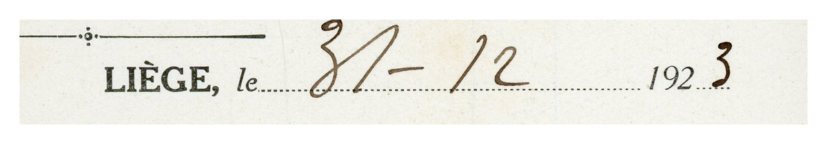 1923 Bouhon Frères Saddlery Invoice – Selys Longchamps Archive