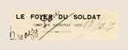 Early 20th Century French Military Letter – Le Foyer du Soldat, Camp de Sathonay