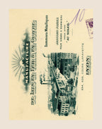 Mas & Giroud illustrated factory letterhead for iron and copper bed manufacture in Lyon, France, 1907