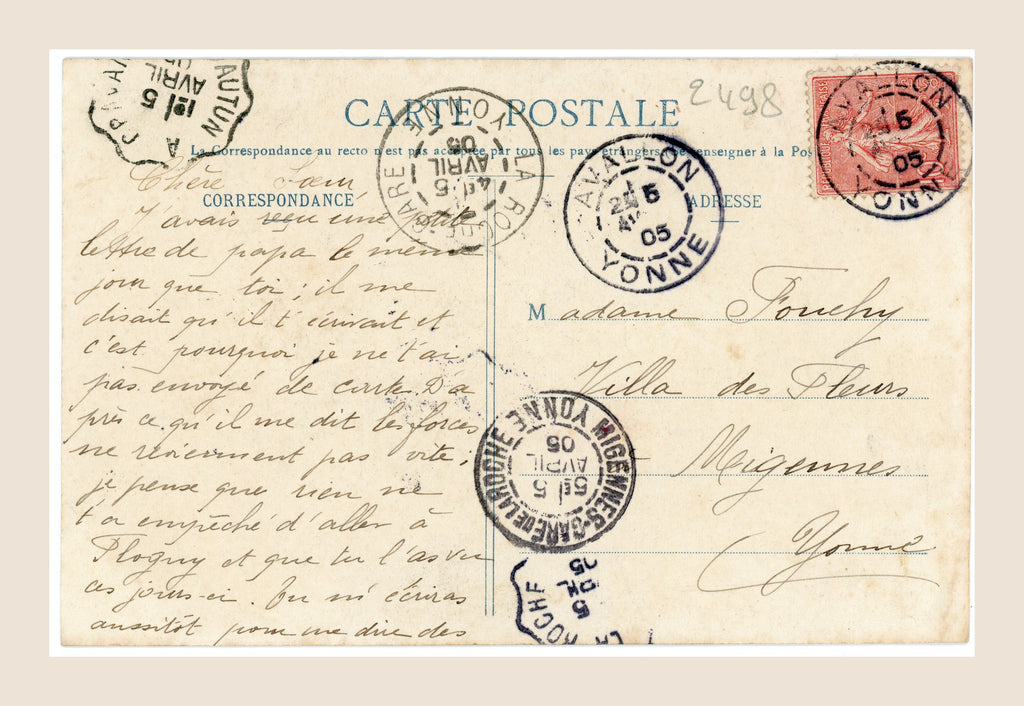 3 Antique French Bergeret Postcards – Le Premier Rendez-vous – Romance c. 1905