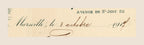 Close-up of handwritten entries on 1917 French flour mill invoice