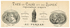 Illustrated Au Persan tea merchant letterhead for J. Zacherl & Cie, Paris 1869