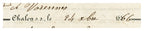 Close-up of handwritten entries on 1866 French saddlery account