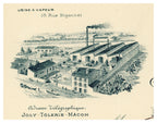 Illustrated steam-powered Joanny Joly metalware factory letterhead, Mâcon