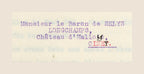 1925 Belgian Industrial Research Letter & Banque d’Outremer Receipt – Selys Longchamps Archive