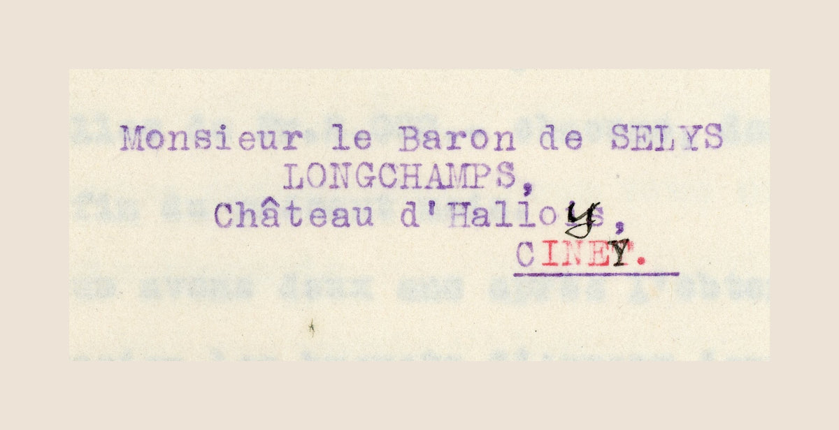 1925 Belgian Industrial Research Letter & Banque d’Outremer Receipt – Selys Longchamps Archive