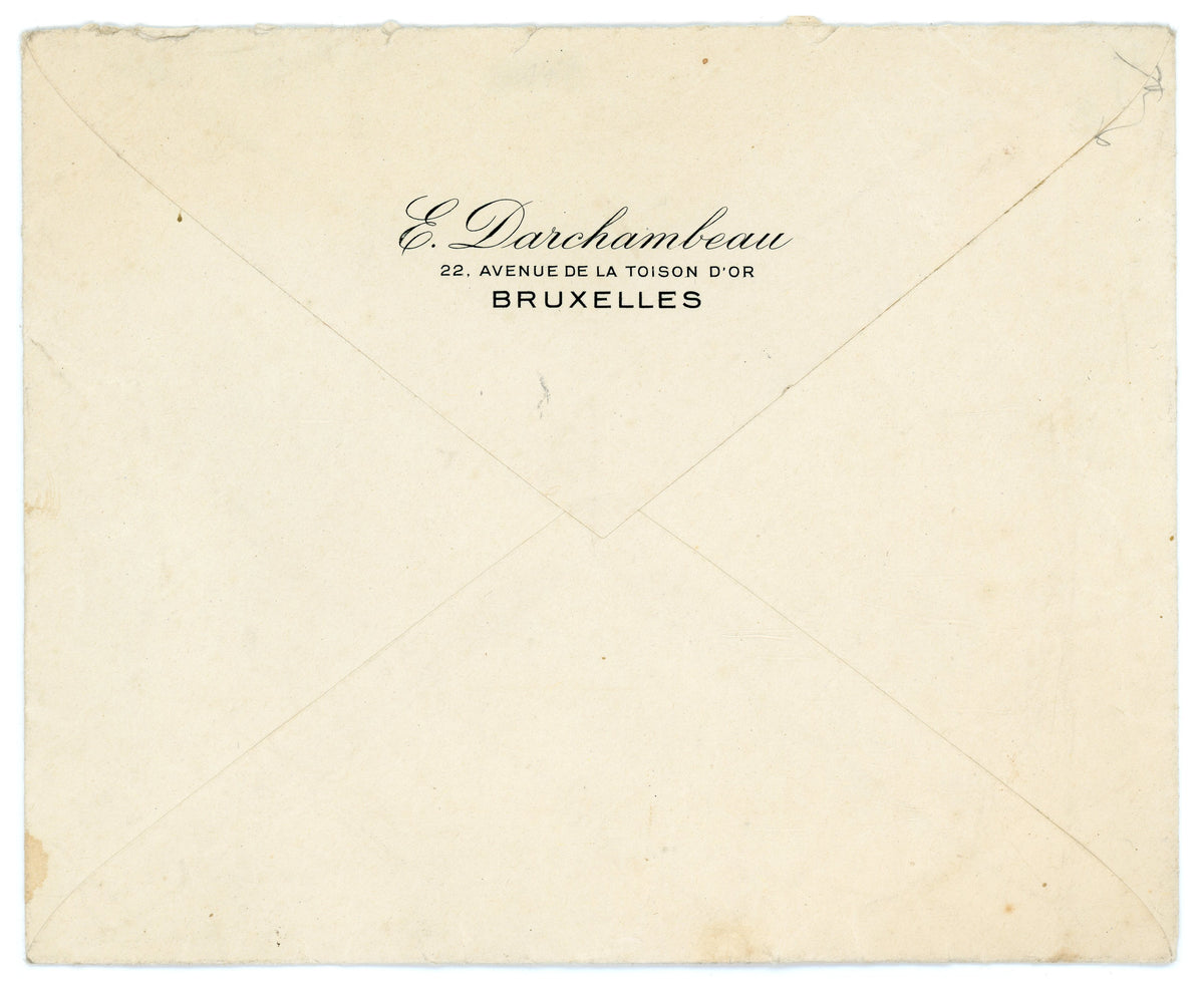 1925 Brussels Tailor & Furrier Invoice – E. Darchambeau – Selys Longchamps Archive