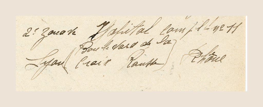 Early 20th Century French Military Letter – Le Foyer du Soldat, Camp de Sathonay