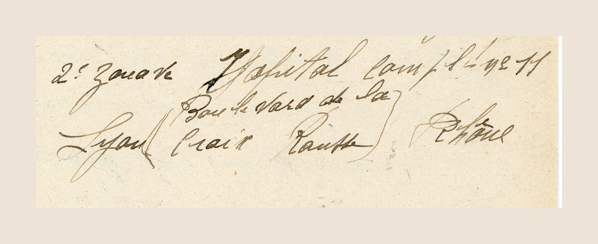Early 20th Century French Military Letter – Le Foyer du Soldat, Camp de Sathonay