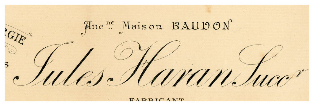 Handwritten signature detail on antique French medical correspondence, 1896