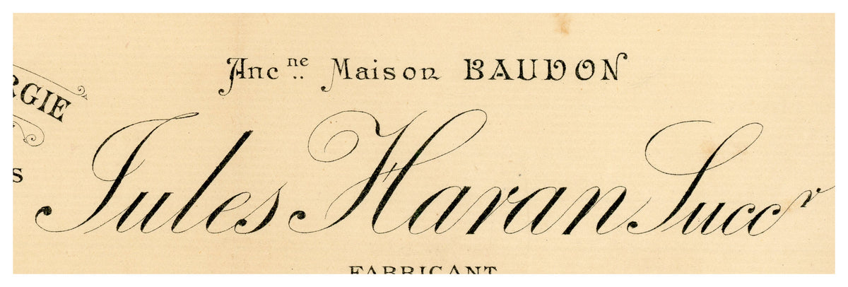 Handwritten signature detail on antique French medical correspondence, 1896