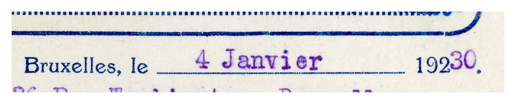 1930 Buick Brussels Invoice & Envelope – Madame de Selys-Longchamps