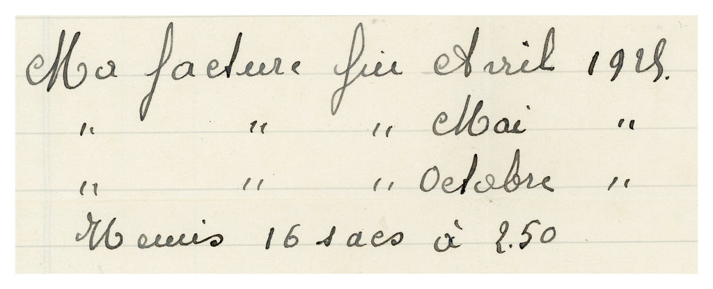 1928 Construction Materials Account – Joseph Degesves Ciney – Selys Longchamps Archive