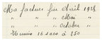 1928 Construction Materials Account – Joseph Degesves Ciney – Selys Longchamps Archive