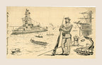 1912 French Naval Letter – Lorient – Illustrated “Marine” Stationery